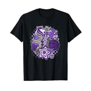 Nba Sacramento Kings Psychedelic Basketball Collage T-Shirt